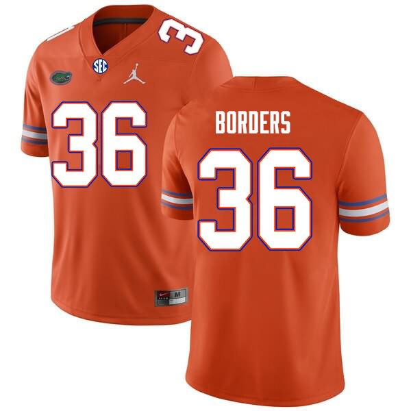 Men's NCAA Florida Gators Chief Borders #36 Stitched Authentic Nike Orange College Football Jersey QUJ5665WW